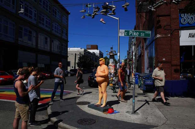 Donald Trump Statue in Seattle